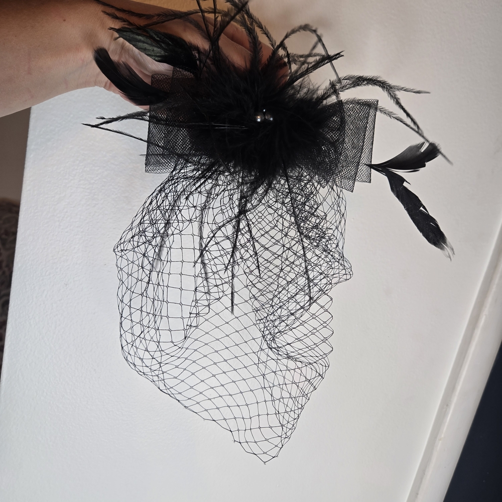 Elegant Black Birdcage Veil - Picture 4 of 4
